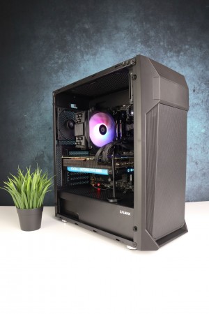 Gamer számítógép ASUS STRIX B550-E R7 5800X3D 32GB DDR4 1TB SSD RTX 3080 10GB Zalman Z1 Fractal Design 760W - használt