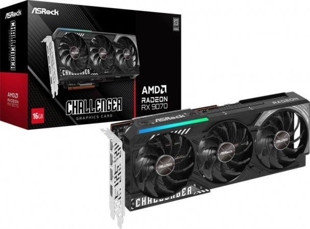 ASRock Challenger RX 9070 16GB GDDR6 videokártya