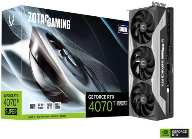 ZOTAC SOLID RTX 4070 Ti SUPER 16GB GDDR6X videokártya