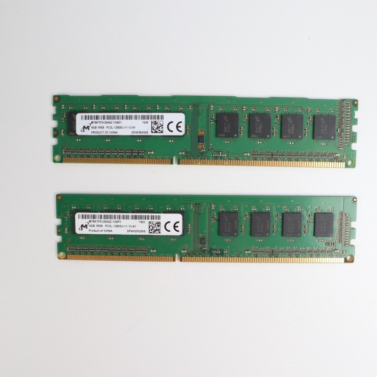 8GB Micron 1600MHz DDR3 memória garanciával hibátlan működéssel - használt