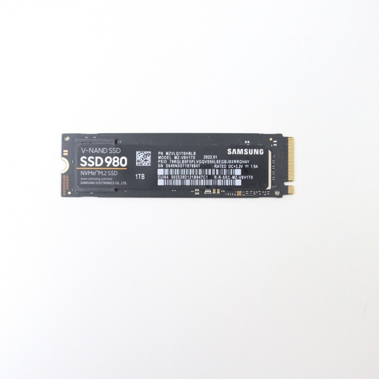 1TB Samsung 980 NVMe SSD meghajtó garanciával hibátlan működéssel - használt