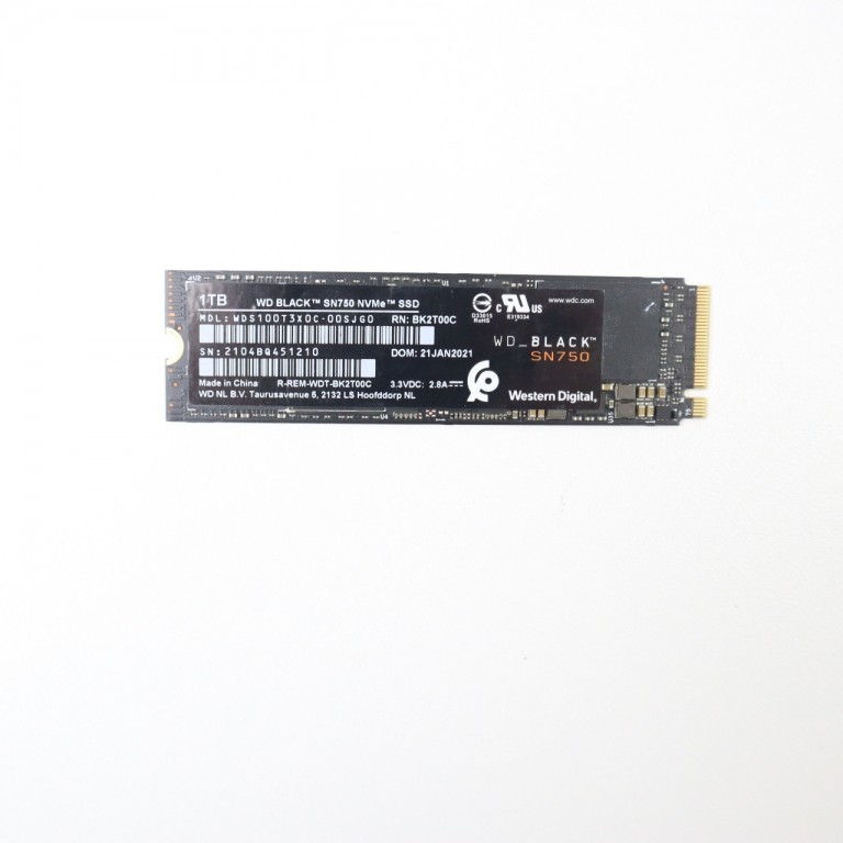 1TB WD Black SN750 NVMe SSD meghajtó garanciával hibátlan működéssel - használt