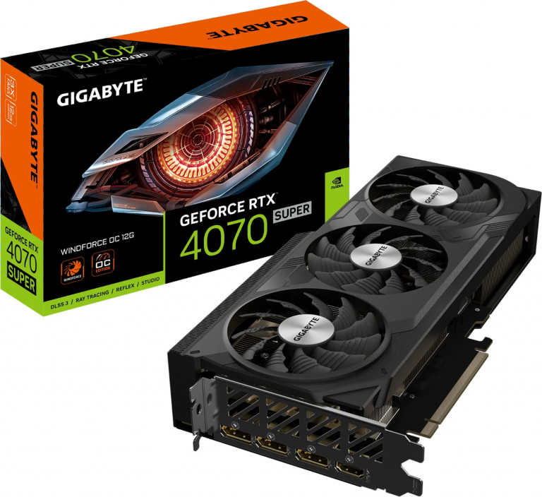 GIGABYTE WINDFORCE OC RTX 4070 SUPER 12GB GDDR6X videokártya