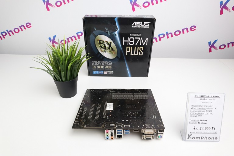 ASUS H97M-PLUS DDR3 alaplap garanciával hibátlan működéssel - használt