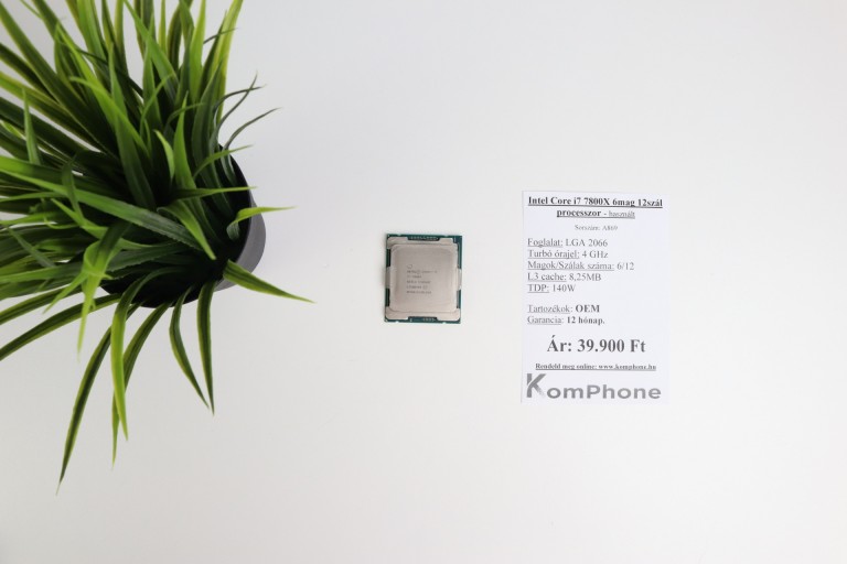 Intel Core i7 7800X 6mag 12szál processzor garanciával hibátlan működéssel - használt