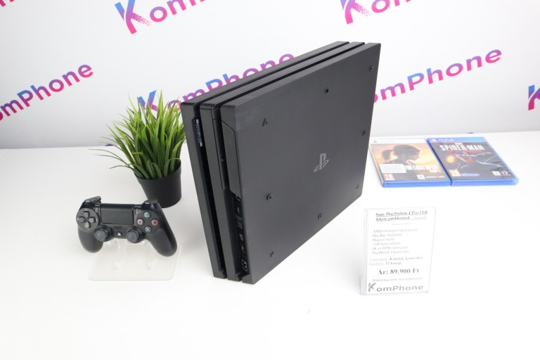 Sony PlayStation 4 Pro 1TB fekete játékkonzol extra játékokkal garanciával hibátlan működéssel - használt