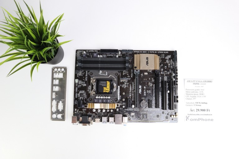 ASUS Z97-P LGA 1150 DDR3 alaplap garanciával hibátlan működéssel - használt