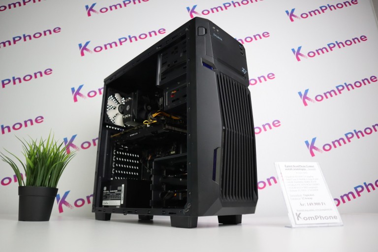  Gamer számítógép Gigabyte H310M Intel Core i5 9600K 16GB DDR4 512GB SSD GTX 1070 8GB Zalman Z1 NEO Cooler Master 600W - használt