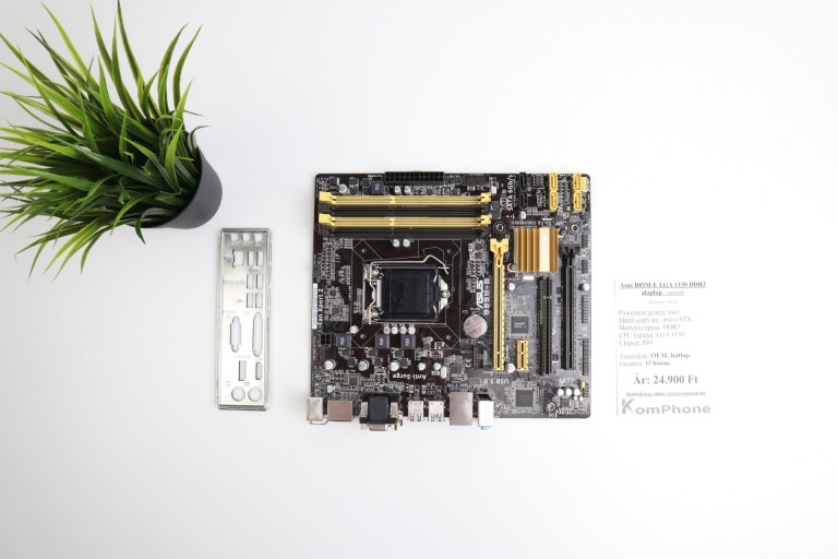 Asus B85M-E LGA 1150 DDR3 alaplap garanciával hibátlan működéssel - használt