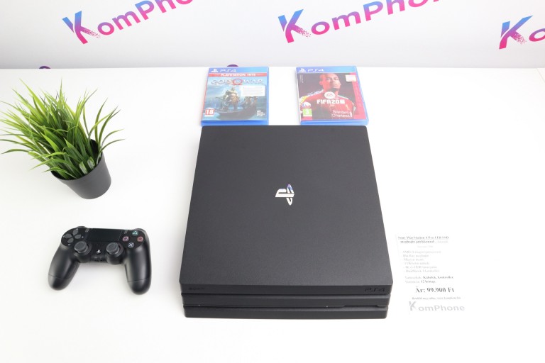 Sony PlayStation 4 Pro 1TB SSD fekete játékkonzol extra játékokkal garanciával hibátlan működéssel - használt