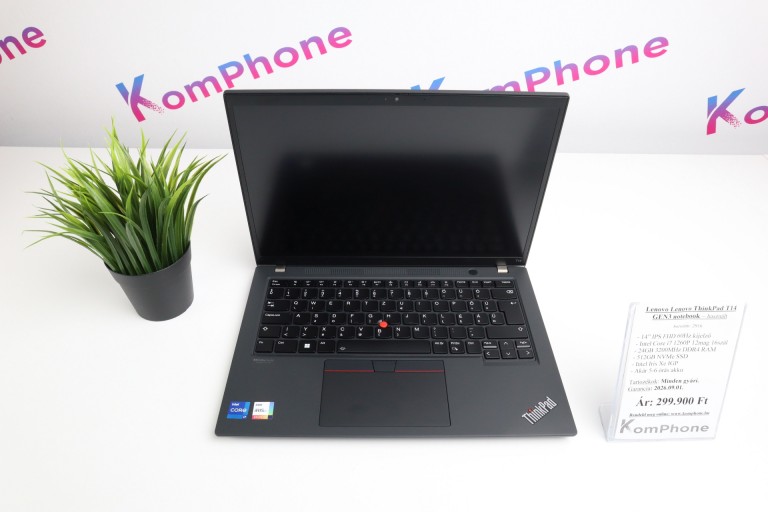 Lenovo ThinkPad T14 GEN3 notebook - i7 1260P 24GB RAM Intel Iris Xe IGP - használt