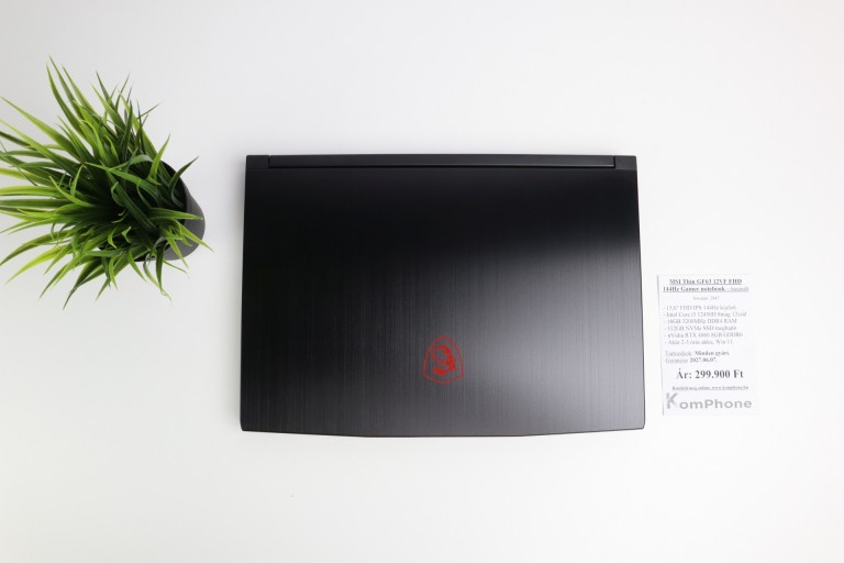 MSI Thin GF63 12VF FHD 144Hz Gamer notebook - i5 12450H 16GB RAM 512GB SSD nVidia RTX 4060 8GB WIN11 - használt