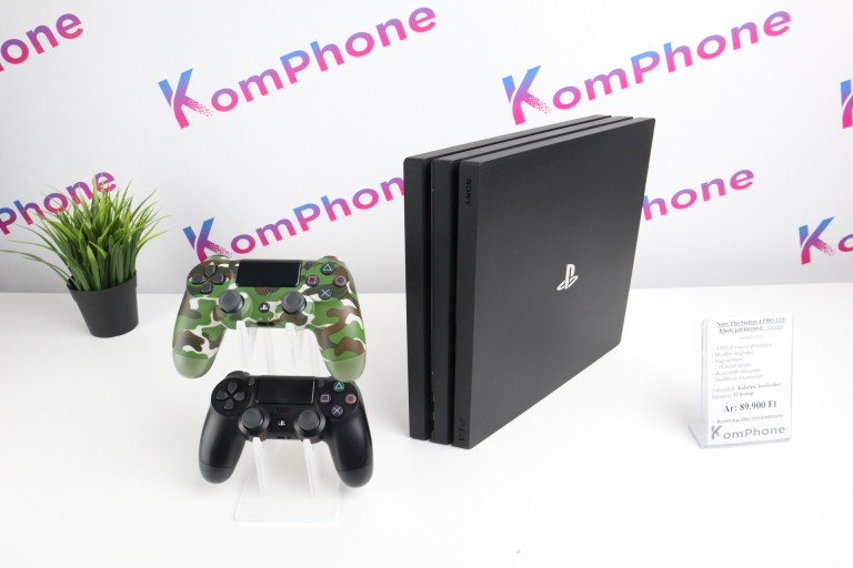 Sony PlayStation 4 Pro 1TB SSD fekete játékkonzol extra játékokkal garanciával hibátlan működéssel - használt