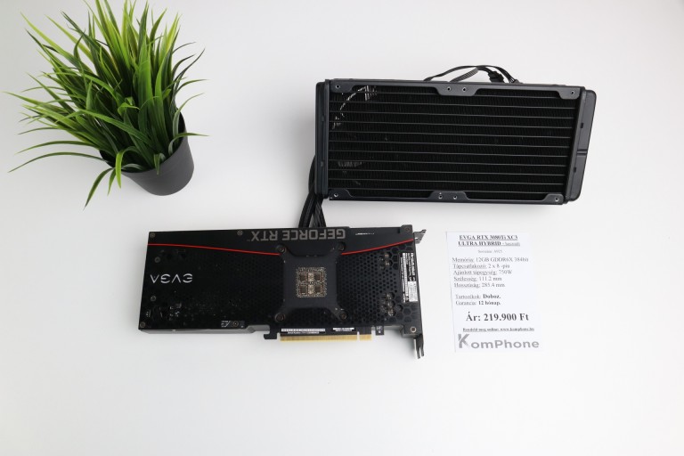 EVGA RTX 3080Ti XC3 ULTRA HYBRID 12GB GDDR6X videokártya garanciával hibátlan működéssel - használt