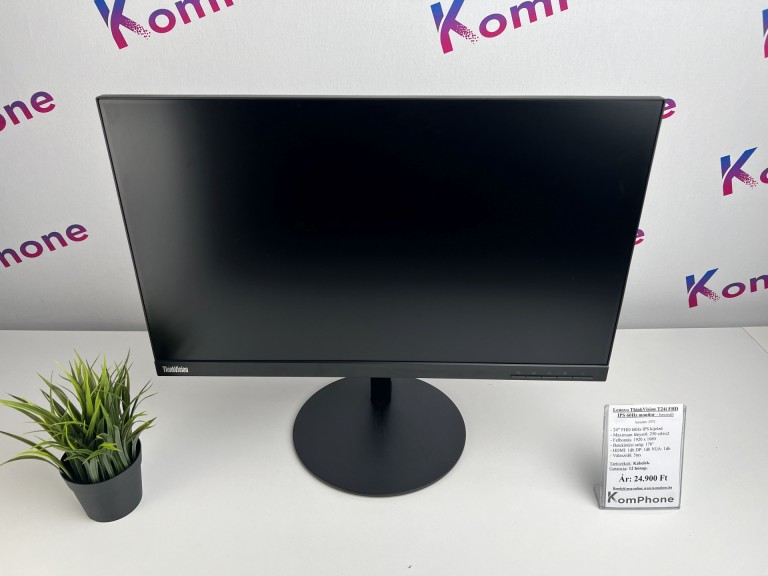 Lenovo ThinkVision T24i FHD IPS 60Hz monitor garanciával hibátlan működéssel - használt