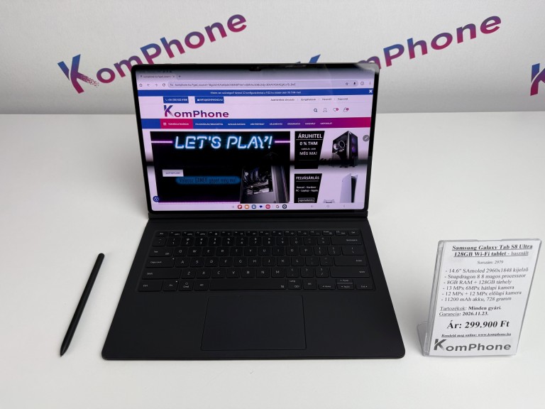 Samsung Galaxy Tab S8 Ultra 128GB Wi-Fi tablet garanciával hibátlan működéssel - használt