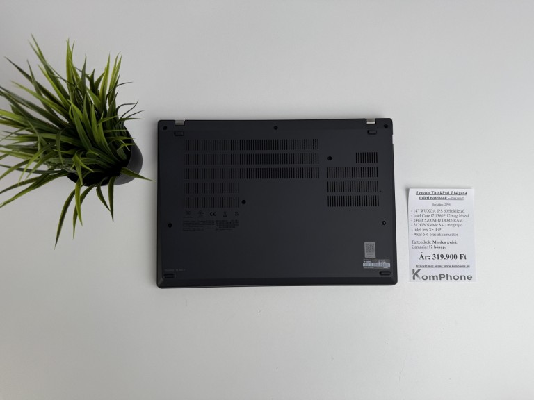 Lenovo ThinkPad T14 gen4 üzleti notebook - i7 1360P 24GB RAM 512GB SSD Intel Iris Xe IGP - használt