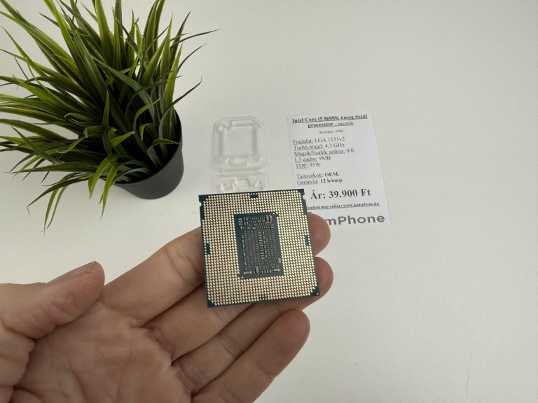 Intel Core i5 8600K 6mag 6szál processzor garanciával hibátlan működéssel - használt