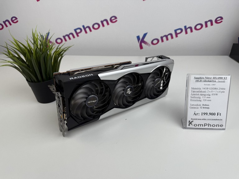 Sapphire Nitro+ RX 6900 XT 16GB videokártya garanciával hibátlan működéssel - használt