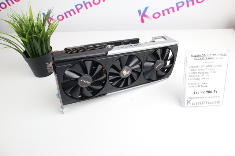 Sapphire NITRO+ RX 5700 XT 8GB videokártya garanciával hibátlan működéssel - használt