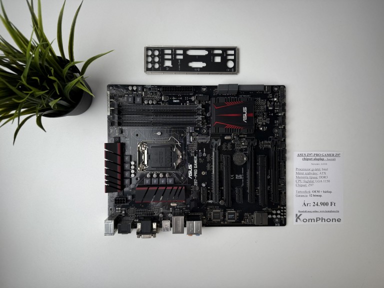 ASUS Z97-PRO GAMER Z97 chipset alaplap garanciával hibátlan működéssel - használt