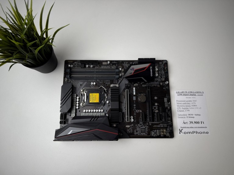 GIGABYTE Z390 GAMING X Z390 chipset alaplap garanciával hibátlan működéssel - használt