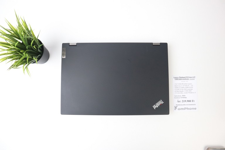 Lenovo Thinkpad P15 Gen 1 15” FHD üzleti notebook - i7 10750H 24GB RAM 512GB SSD Quadro T1000 4GB WIN11 - használt