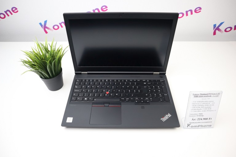 Lenovo Thinkpad P15 Gen 1 15” FHD üzleti notebook - i7 10850H 16GB RAM 1TB SSD Quadro T1000 4GB WIN11 - használt