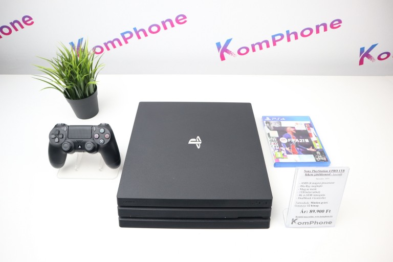 Sony PlayStation 4 Pro 1TB fekete játékkonzol extra játékkal garanciával hibátlan működéssel - használt