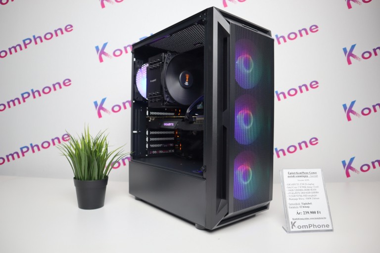  Gamer számítógép GIGABYTE Z390 i7 8700K 16GB DDR4 512GB SSD RTX 2060 6GB Rampage Shiva Zalman 500W - használt