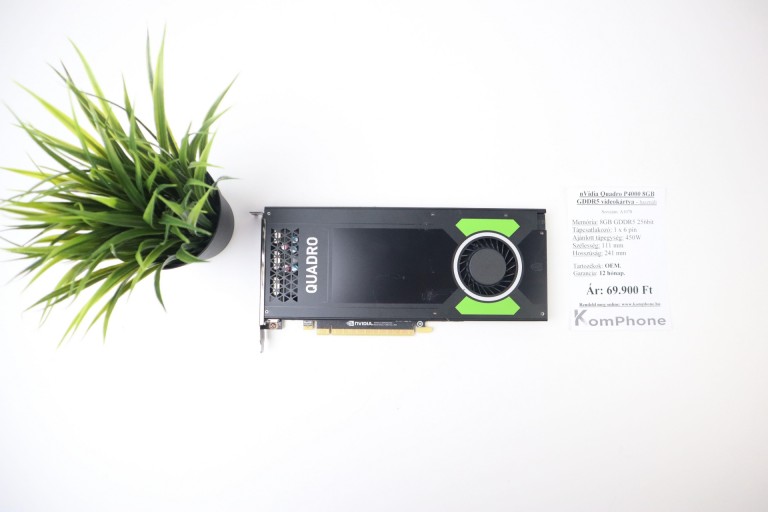 nVidia Quadro P4000 8GB GDDR5 videokártya garanciával hibátlan működéssel - használt