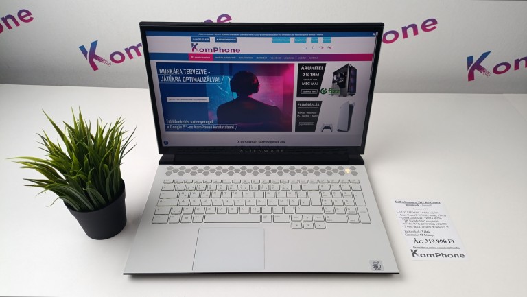 Dell Alienware M17 R3 Gamer notebook - i7 10750H 16GB DDR4 1TB SSD RTX 2070 8GB WIN10 garanciával hibátlan működéssel  - használt
