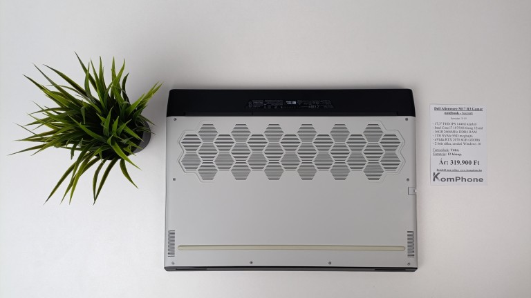Dell Alienware M17 R3 Gamer notebook - i7 10750H 16GB DDR4 1TB SSD RTX 2070 8GB WIN10 garanciával hibátlan működéssel  - használt