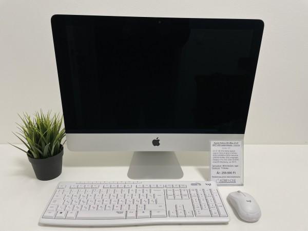 Apple iMac 21,5” 2017 4K - i5/8GB RAM/256GB SSD/Radeon Pro 555 2GB - újszerű, hibátlan - használt