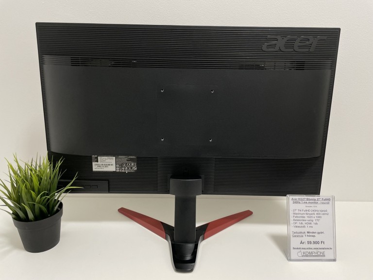 Acer KG271Bbmiip 27” FullHD 240Hz 1 ms monitor hibátlan állapotban - használt