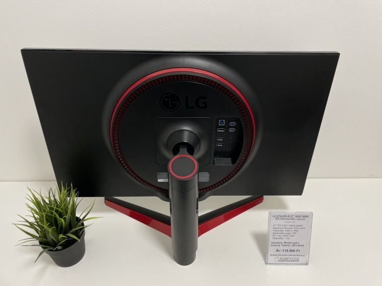 LG 27GL850-B 27 QHD 144Hz IPS 1ms G-Sync monitor hibátlan állapotban, garanciával - használt