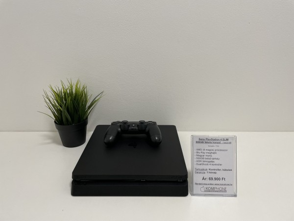  Sony PlayStation 4 SLIM 500GB játékkonzol, hibátlan állapotban és működéssel - használt