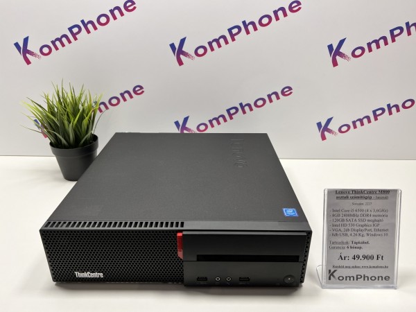 Lenovo ThinkCentre M800 asztali számítógép - i5 6500 8GB RAM 120GB SSD Windows 10 - használt