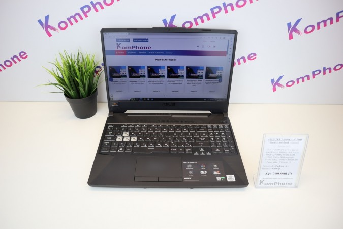 ASUS TUF FX506LI Gamer notebook - 10300H 16GB RAM 512GB GTX 1650Ti 4GB Win10 garanciával - használt