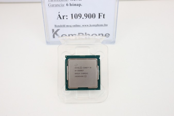 Intel Core i9 9900KF 8 mag 16 szál processzor garanciával hibátlan működéssel - használt