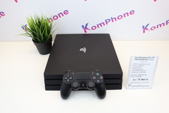 Sony PlayStation 4 Pro 1TB fekete játékkonzol garanciával hibátlan működéssel - használt