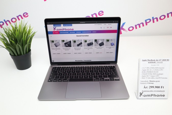 Apple MacBook Air 13 2020 M1 notebook - M1 8GB 256GB garanciával hibátlan működéssel - használt