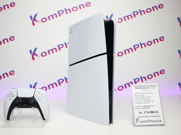 Sony PlayStation 5 SLIM 1TB SSD digital konzol garanciával hibátlan működéssel - használt
