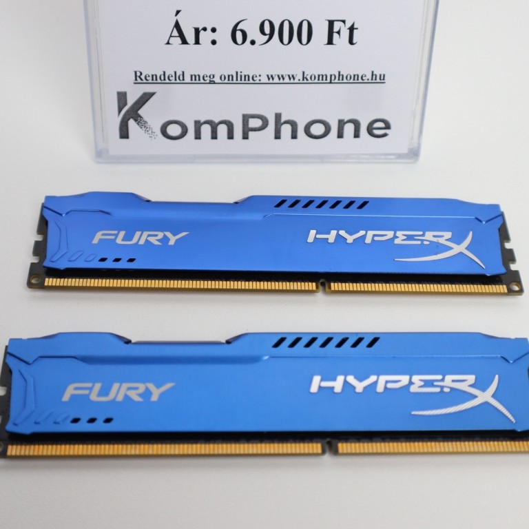 8GB Kingston HyperX Fury 1600MHz DDR3 memória - felújított