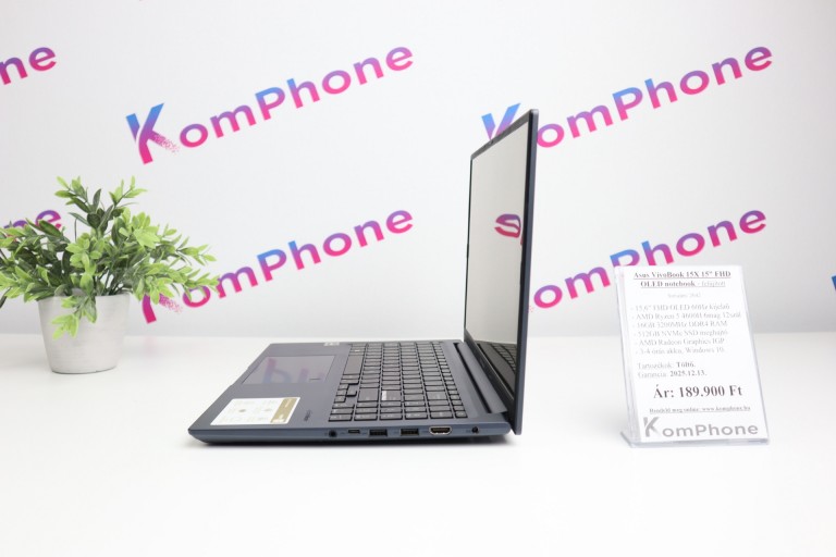 Asus VivoBook 15X 15” FHD OLED notebook - R5 4600H 16GB RAM 512GB SSD WIN - felújított