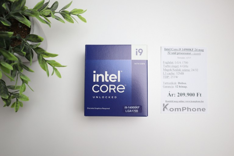 Intel Core i9 14900KF 24 mag 32 szál processzor garanciával hibátlan működéssel - újszerű