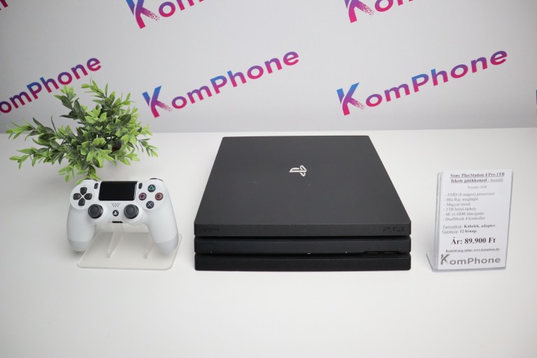Sony PlayStation 4 Pro 1TB fekete játékkonzol garanciával hibátlan működéssel - használt