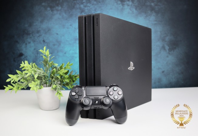 Sony PlayStation 4 Pro 1TB fekete játékkonzol extra játékokkal garanciával hibátlan működéssel - használt