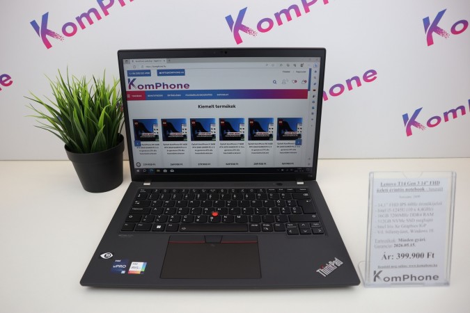 Lenovo ThinkPad T14 gen 3 üzleti - IPS érintőkijelző i5 1245U 16GB RAM 512GB SSD Win10 - újszerű
